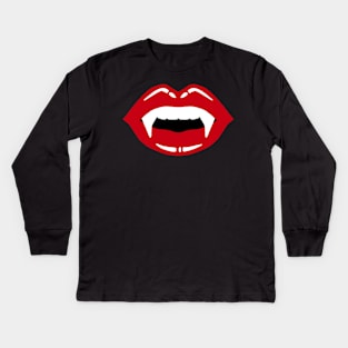 Vampire teeth Kids Long Sleeve T-Shirt